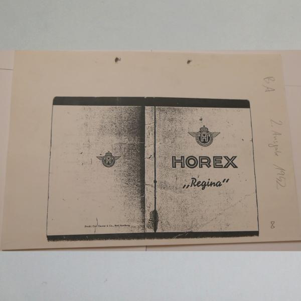 Horex - Betriebsanleitung Regina, 2. Ausgabe 1952, Kopie