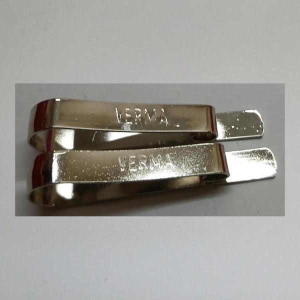 Hosenklammer, vernickelt, Firma Verma