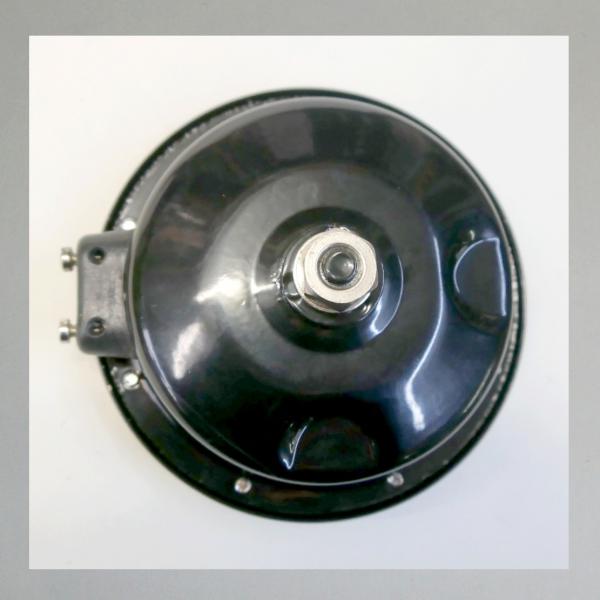 Noris Hupe/ Horn für Vorkriegs-Motorräder, 6 Volt Gleichstrom---Nachbau---Anschlüsse zur Seite