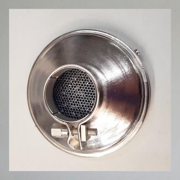 KNECHT Blech-Luftfilter, offen, einfache Ausführung, Steckanschluss 40mm/ Aussendurchmesser 112mm---Umbau auf Zerlegbarkeit---