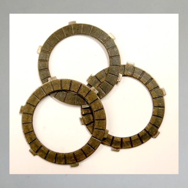 Kupplungsscheibe für NSU Quickly und Puch 50ccm, Reibbelag auf Stahl---Original gebrauchte Scheiben---