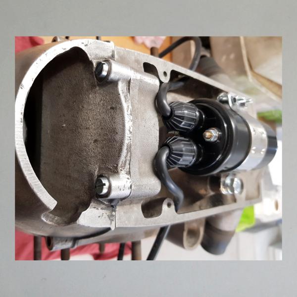 Einbaufertige Zündspule neu für Zündapp KS600 und KS601, Doppelzündspule mit Universalhalterung---6Volt---KS 600, 601