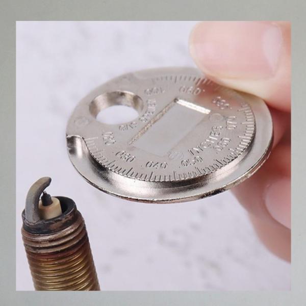 Zündkerzenlehre, Einstellen des Kontaktabstandes, Elektrodenabstandes, klein, handlich, einfach---metrisch und zöllig---