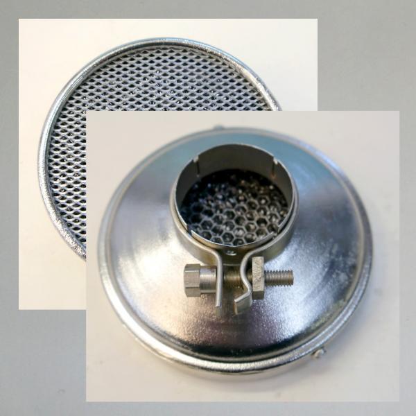 KNECHT Blech-Luftfilter, offen, einfache Ausführung, Steckanschluss 40mm/ Aussendurchmesser 112mm---Umbau auf Zerlegbarkeit---
