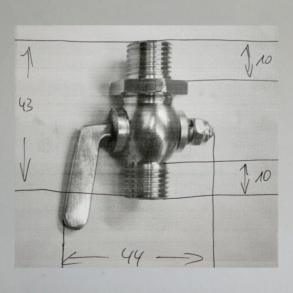 Benzinhahn, Ölhahn: Konushahn aus Messing, neu, Gewinde einschraubseitig: M14x1,5---Gewinde leitungsseitig: 1/4 Zoll R/G/BSP