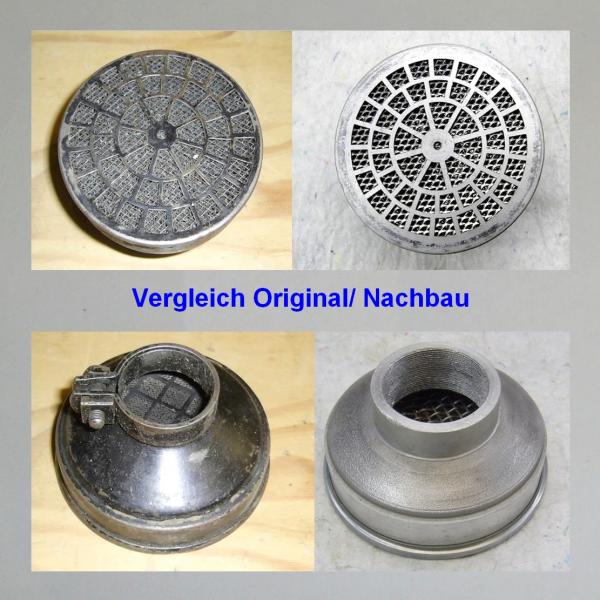 Luftfilter, neu, Knecht Nachbau "Spinnennetz"-Design, 40er Steckanschluss, zentrisch