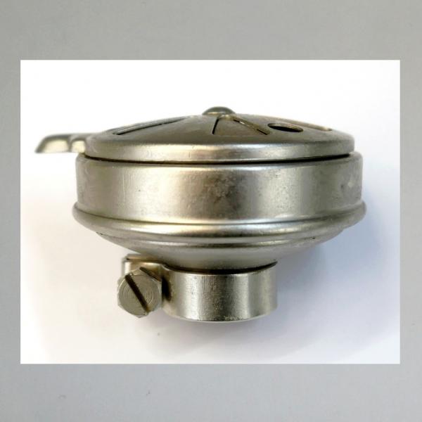 Knecht Blech-Luftfilter für DKW  RT 125, RT125W, Klappe/Blende, Steckanschluss 25mm---neu vernickelt---