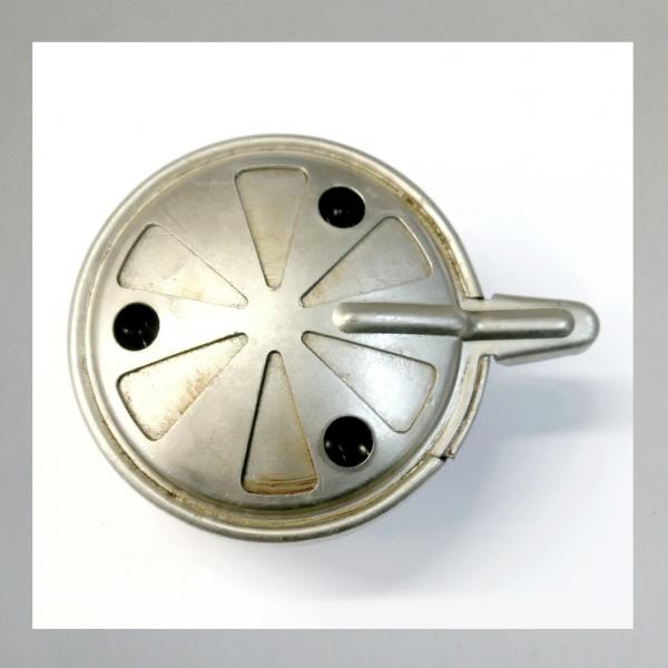 Blech-Luftfilter für DKW  RT 125, RT125W, Klappe/Blende, Steckanschluss 25mm---neu vernickelt---