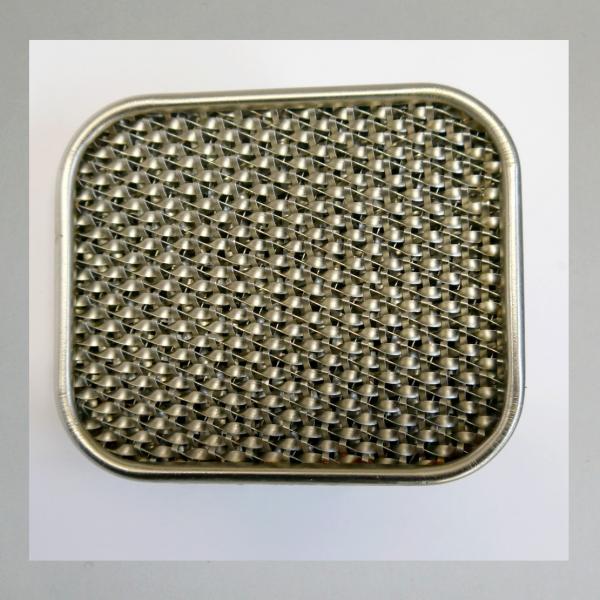 Knecht Blech-Luftfilter für DKW  RT 175 und RT200/2, offen, Steckanschluss 40mm---neu vernickelt---
