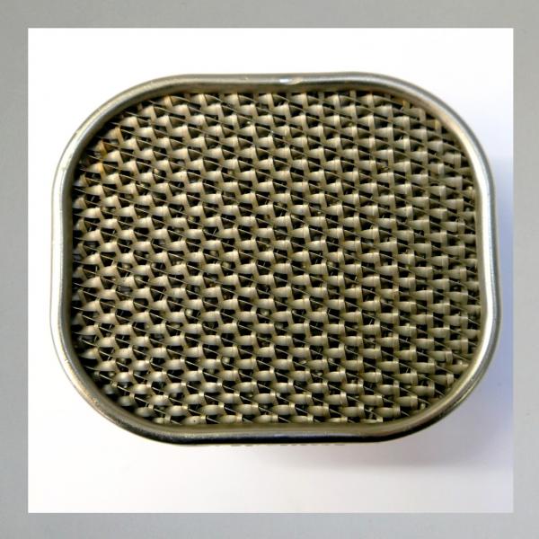Knecht Blech-Luftfilter für DKW RT 250/2 Luftfilter, original, gebraucht, gereinigt, neu vernickelt.