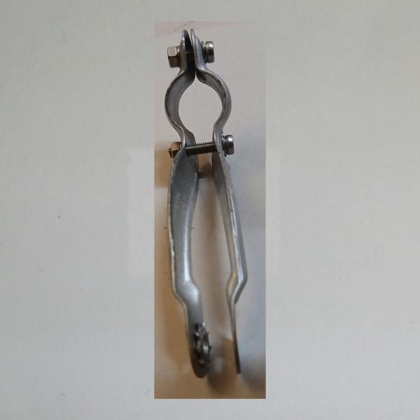 Lampenhalter für Frontlampe Scheinwerfer Fahrrad universal passend, silber lackiert