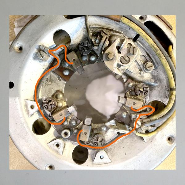 Lichtmaschinen-Kohlen (Kohlebürsten) Typ NOX-25, für Noris Gleichstrom-Lichtmaschinen/ Dynastarter bei BMW Isetta