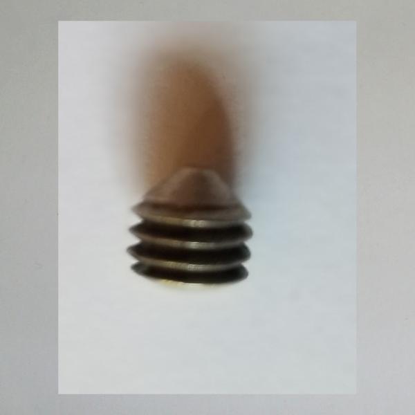 Madenschraube M6x6, mit Schlitz, mit Spitze, vernickelt