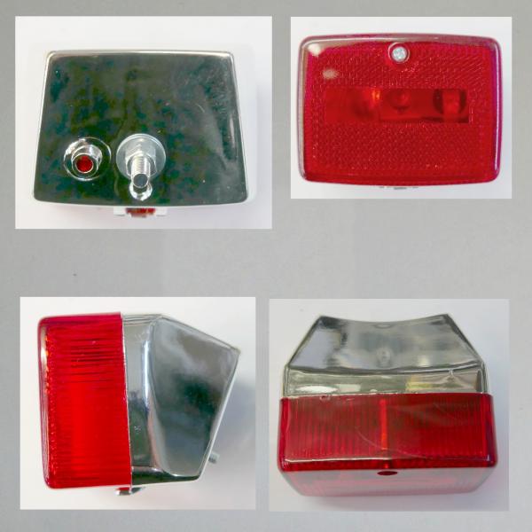 Rücklicht für Mofa und Moped 70er/ 80er Jahre---Repro---ähnlich Ulo/ Impex---verchromt---