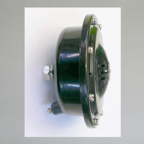 Noris Hupe/ Horn für Vorkriegs-Motorräder, 6 Volt Gleichstrom---Nachbau---Anschlüsse nach hinten