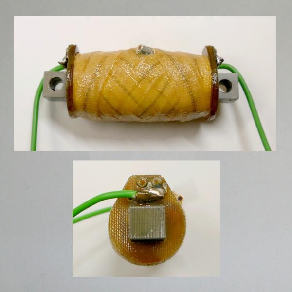 Zündspule Gleichstrom für Noris und Bosch Zündanlagen passend, ORIGINALSPULE neu gewickelt, Zündkabel-Anschluss: seitlich 45 grad (Lötanschluss!!) (AT)