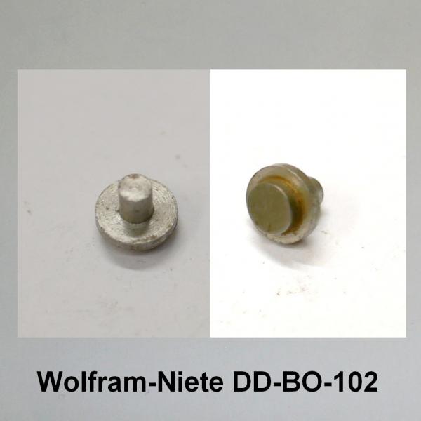 Unterbecher/ Zündkontakte/ Zündunterbrecher: Kontaktplättchen zum vernieten a. Wolfram Typ "Doduco DD-BO-102"---Orig. NEU---