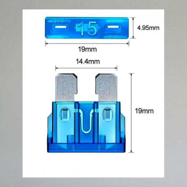 Flachsicherungen, Autosicherungen 15 Ampere
