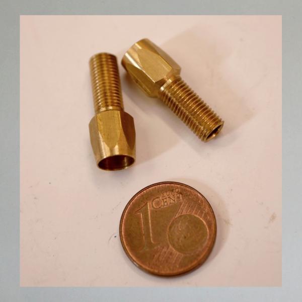 Zugstellschraube Amal---zöllig-7/32 Zoll-40 Gg (Standard) === cable screw, inch---Messing-Brass---