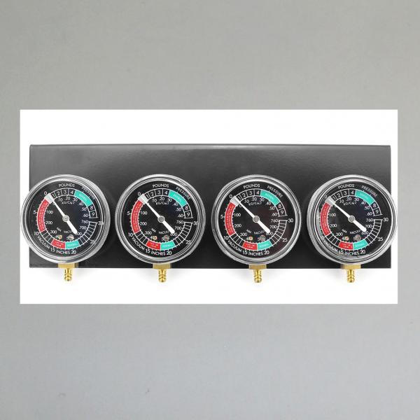Unterdruck-Uhren/ Synchrontester 4er Satz (4pcs) auf Blechplatte montiert