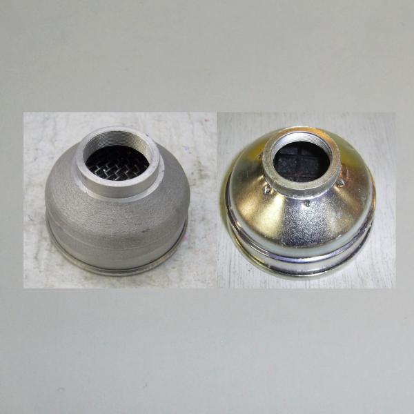 Luftfilter, neu, zentrisch, Steck-/ Klemm-Anschluss 35mm, Nachbau Knecht "Spinnennetz-Design" (kleine Bauform)