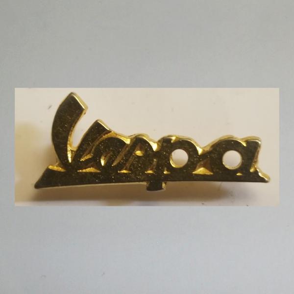 Anstecknadel Pin Vespa gold Schriftzug