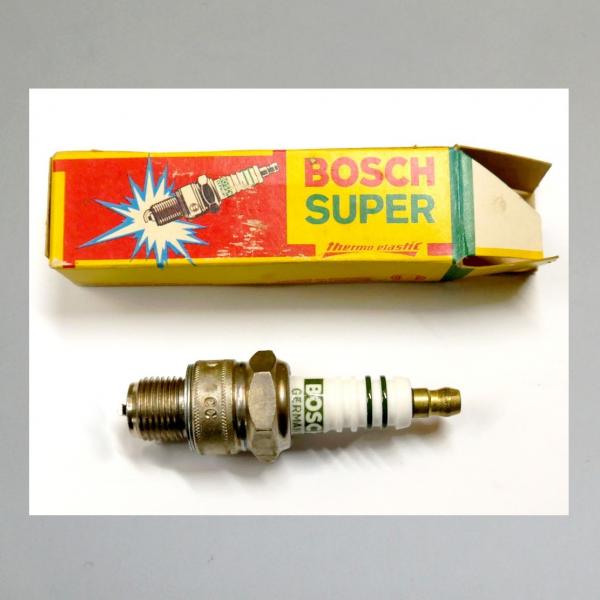 Zündkerze W145T1---M14x1,25---Wärmewert 145---Fabrikat Bosch (Original alt, OVP, NOS) 70er Jahre