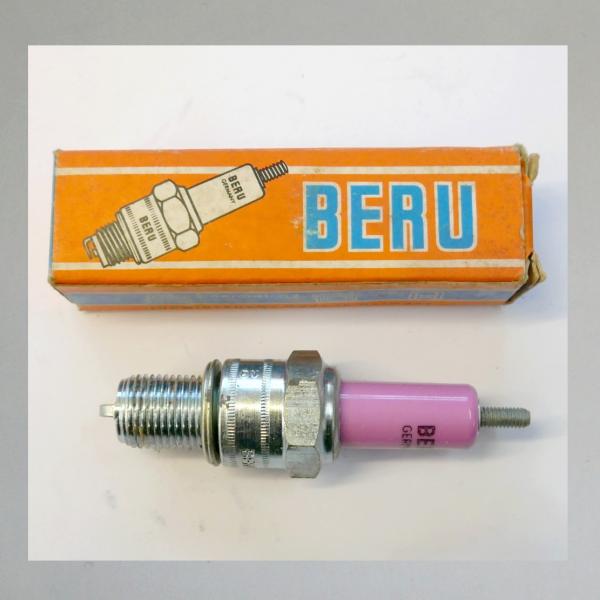 Zündkerze W160T2---M14x1,25 mit Langgewinde---Wärmewert 160---Fabrikat Beru (Original alt, OVP, NOS) 60er Jahre
