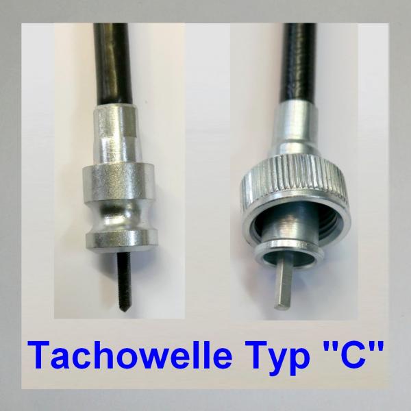 Tachowelle Dürkopp M 125, Anschluss: C60, Farbe: schwarz