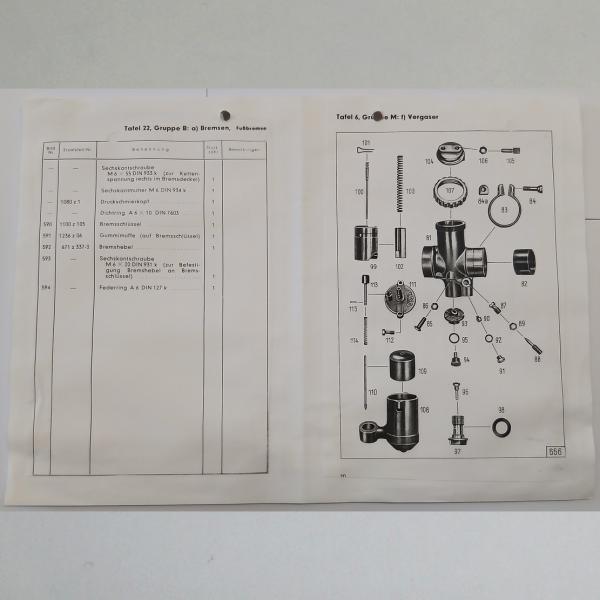 Zündapp - Ersatzteil-Liste für 250 S, Kopie