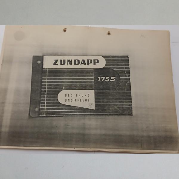 Zündapp - Bedienungsanleitung für 175 S, Kopie