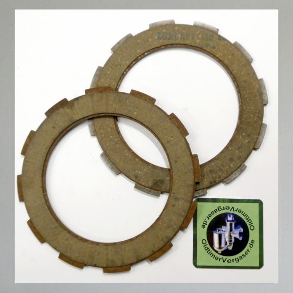 Kupplungsscheibe für Zündapp DB Modellreihe, Bella, Elastic, Comfort, Norma: Reibbelag auf Stahl (4mm)---Original NEU---