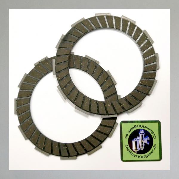 Kupplungsscheibe für Zündapp DB Modellreihe, Bella, Elastic, Comfort, Norma: Reibbelag auf Stahl (3,5mm)---REPRO neu---