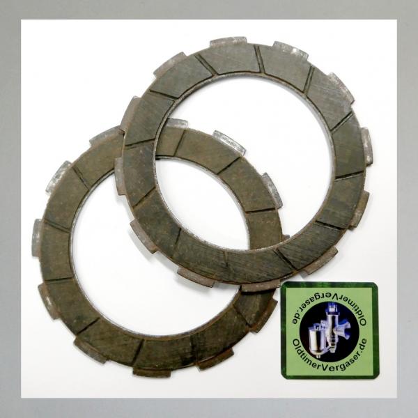 Kupplungsscheibe für Zündapp DB Modellreihe, Bella, Elastic, Comfort, Norma: Reibbelag auf Stahl (4mm)---Original NEU---