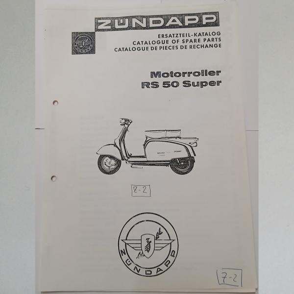 Zündapp Ersatzteil-Katalog RS 50 Super (Österreich), Kopie
