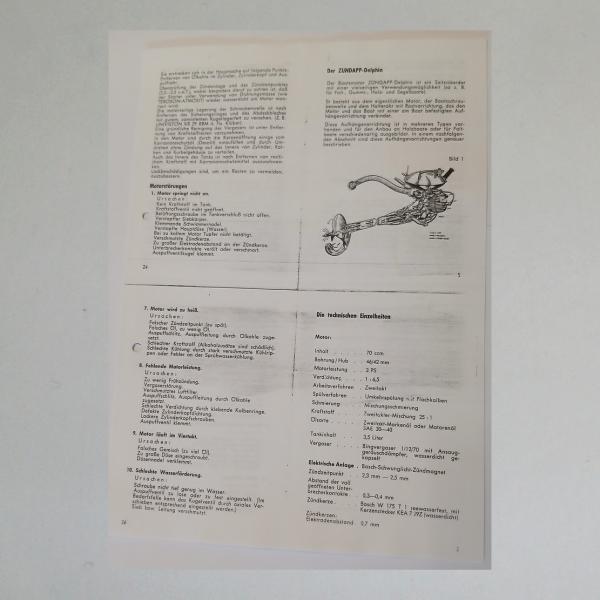 Zündapp Delphin - Bedienung und Wartung, Kopie