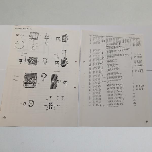 Zündapp Ersatzteil-Katalog KS 50 Water-Cooled und KS 50 Cross 1976 (Österreich), Kopie