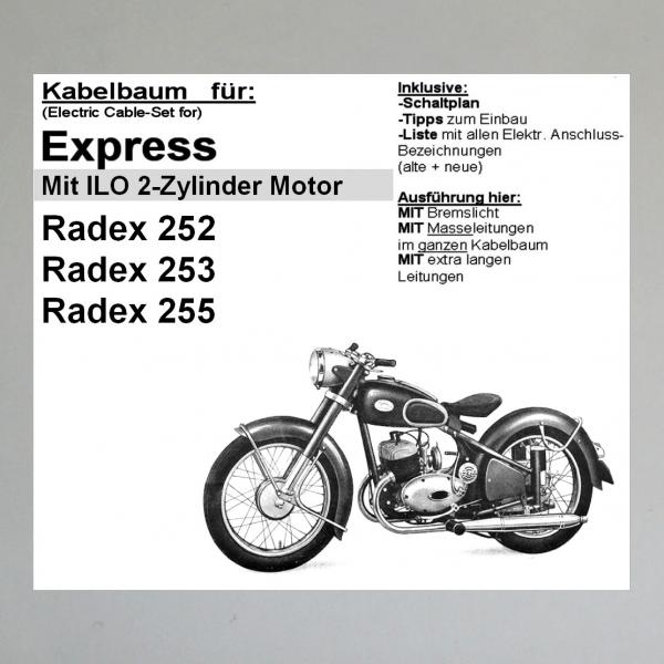 Kabelbaum/ Kabelsatz/ Leitungssatz Express Radex 252, 253, 255 (mit ILO 2-Zylinder Motor)