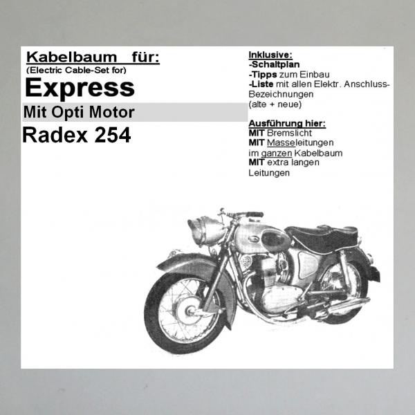 Kabelbaum/ Kabelsatz/ Leitungssatz Express Radex 254 (mit OPTI Motor)